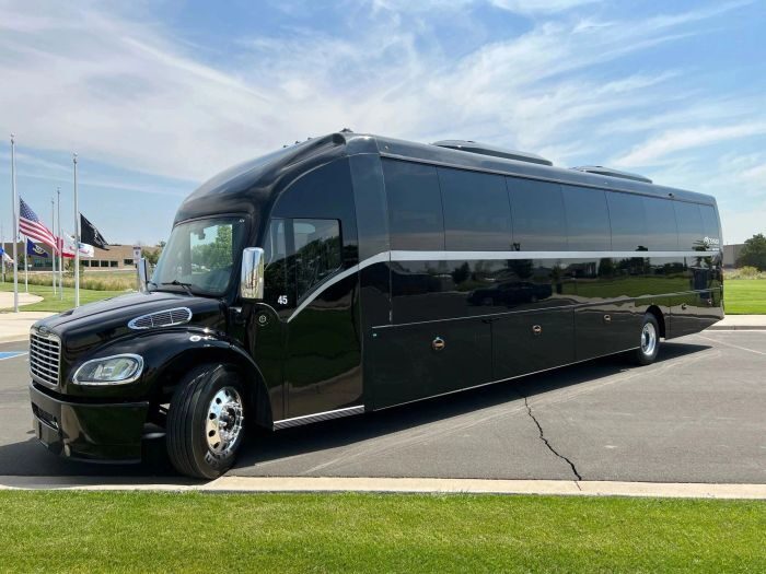 Black coach bus – Castle Rock party bus rental